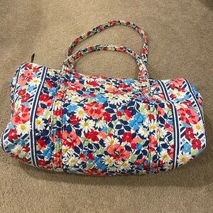 Vera Bradley Floral Print Quilted Large Duffle Tote Bag